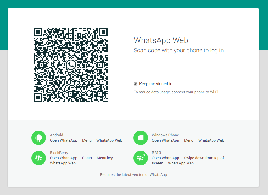 Versión Web de WhatsApp